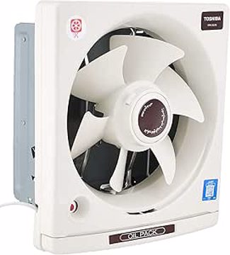 TOSHIBA Kitchen Ventilating Fan 20 x 20 cm, Oil Drawer, Creamy VRH20J10C